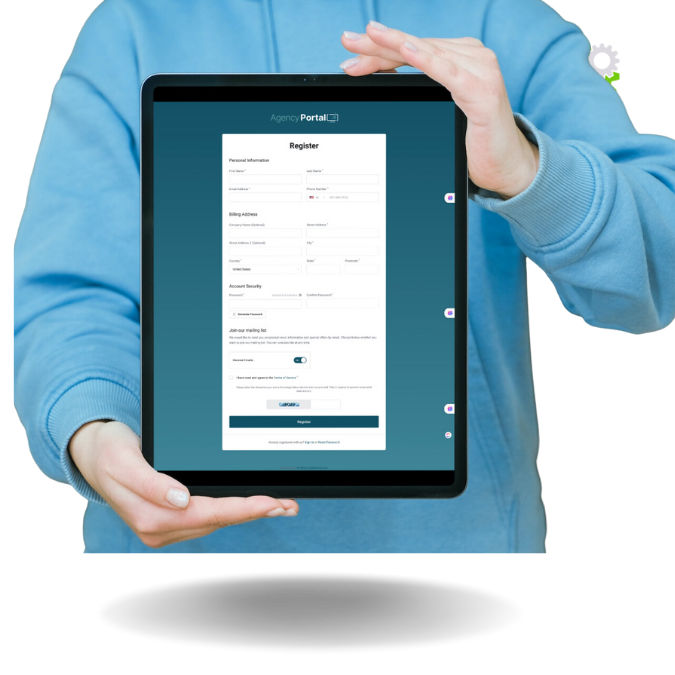 Free Account AgencyPortal Sign Up From